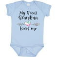 thumbnail image 3 of Inktastic My Great Grandma Loves Me Heart Great Grandchild Boys or Girls Baby Bodysuit, 3 of 5