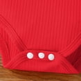 thumbnail image 7 of NOLDARES Newborn Infant Baby Girl Dress Clothes Winter Outfits Top Romper Overalls Dresses Suspender Skirt Set for Girls(Red,6-9 M), 7 of 7