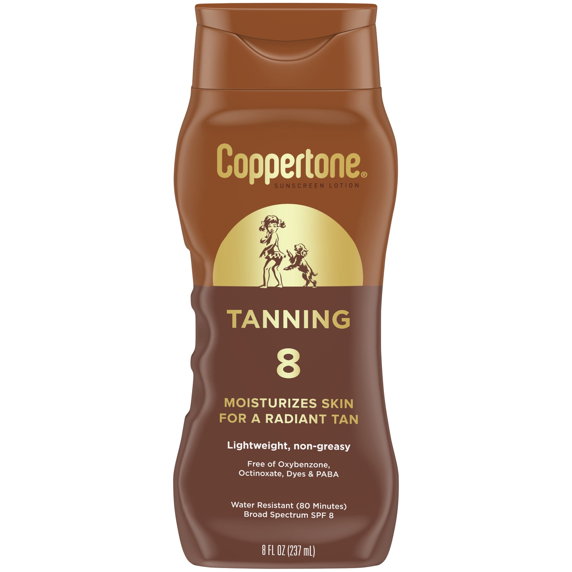 Coppertone Tanning SPF 15 Lotion, Lightweight, Non-Greasy, 8 OZ
