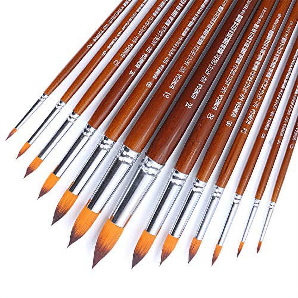Professional Watercolor Paint Brushes Set Round Pointed Tip - Temu