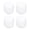 4, variant on 50 Pack Screw Thread Protector Cover Rubber End Caps, [for Screw, Bolt, Rod Cap] - 0.3"(7mm) ID/Transparent