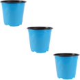 thumbnail image 5 of 3pcs Round Bucket Thicken Plastic Flower Pots Tree Growing Bucket Garden Balcony Pot (Blue, 5 Gallons Capacity), 5 of 7