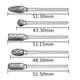 thumbnail image 2 of Riwesomey Herramienta rotativa de fresado de carburo de tungsteno con vástago de 1/8 , 10 unidades, herramientas rotativas de corte de diamante doble, Herramientas y ferretería Riwesomey GJ4225-01B, 2 of 6