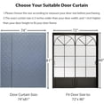 thumbnail image 3 of Reversible Wide Magnetic Thermal Insulated Door Curtain for Winter,Thicken Polyester Fiberfill & Heavy Duty Oxford Cloth,Temporary Window Insulation Cover Curtain for French Sliding Door,74”x81,Grey, 3 of 6