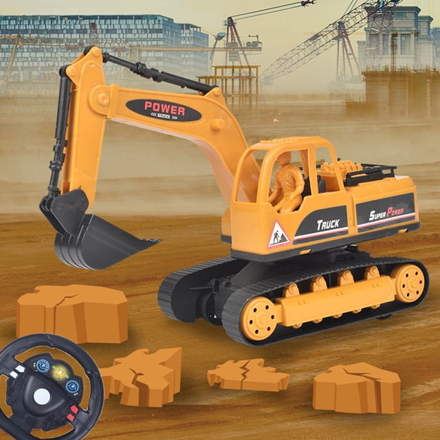 Dvkptbk Construction Vehicles Two-Way Remote Control Excavation Engineering Vehicle Boy Toy Set Model Car Model