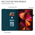 thumbnail image 3 of iPad Pro 11 Case 2021/2020/2018, iPad Air 4th Generation Case, Folio Stand PU Leather Smart Wallet Cover with Auto Wake/Sleep Pencil Holder Slim iPad Cover for Girls Women,Darkblue, 3 of 5