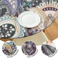 thumbnail image 4 of Mandala Round Elastic Table Cover, Paisley Inspired Design, 100% Waterproof & Durable for Picnics and Events, 4 of 5