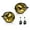 Yellow, variant on CROSSDESIGN Front Bumper Fog Light+Bulbs Fit for Nissan Armada 2005-2008/Nissan Titan 2004-2010 Fog Lamps