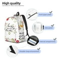 thumbnail image 4 of Naloa Home Sweet Home Floral Canvas Backpack for Men Women Rucksack Casual Travel Daypack College Tote Satchel Bookbag for Teens-Medium, 4 of 7