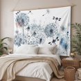 thumbnail image 3 of Blue Teal Dandelion Tapestry for Bedroom Wall Hanging Tapestry, Dragonfly Modern Art Watercolor Ceiling Backdrop Tapestries Poster Blanket Wall Decor for Teens Room Living Room Dorm 39" x 59", 3 of 8