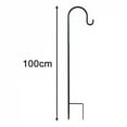 thumbnail image 5 of 90/100/120cm Shepherd Hooks Plant Hook Craft Hook For Hanging Solar Lights Bird Feeders ﻿   Outdoor Yard Garden Decor, 5 of 9