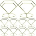thumbnail image 1 of 10pcs Carbon Steel Place Card Holders Table Number Holders Diamond Shape Table Card Holder Table Picture Stands, 1 of 8