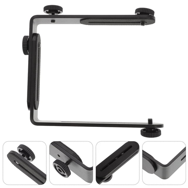 Minkissy Bracket for DSLR 1Set L Shape Metal Camera Mount Matte Surface 6.3X4.7X1.3In
