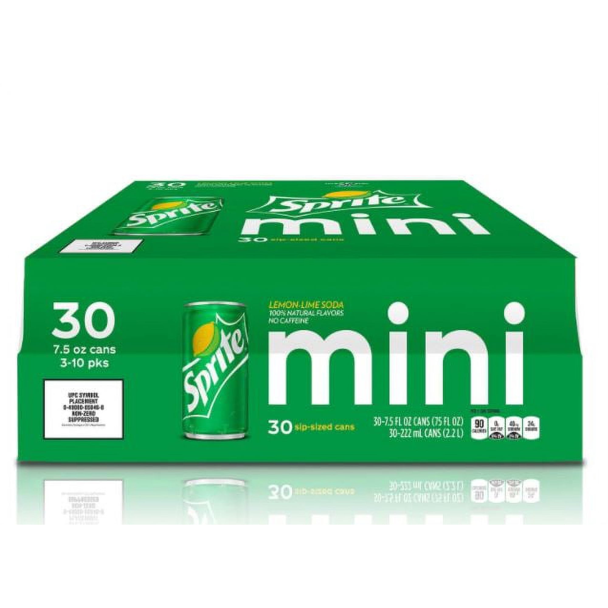 Sprite Mini Cans 7.5 Fluid Ounce (Pack of 30)