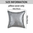 thumbnail image 7 of REGALWOVEN Sequin Throw Pillow Covers, Pack of 2 Glitter Decorative Pillow Cases Personalized Cushion Covers Gray 18" x 18", 7 of 7