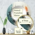 thumbnail image 3 of Designart "Hybrid Harmony II" Abstract Collages Round Wall Mirror - Modern Oval Printed Decorative Oversized Mirror - Multiple Color Options, 3 of 4