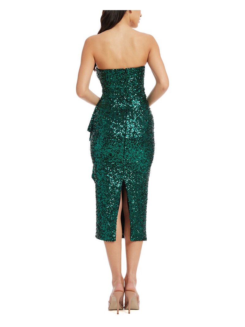 green emerald velvet dress Dress the Population Women's Dolores Cap Sleeve Stretch Short Dress Dress,  Pine, L at Amazon Women's Clothing store