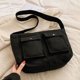 thumbnail image 5 of Bolso bandolera de lona a la moda de gran capacidad para mujer, bandolera para el trabajo (negro) Ehuebsd Para Estrenar, 5 of 7