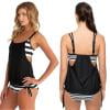 Traje De Baño Tankini De Rayas Blancas Y Negras De Talla Grande Sexy Para Mujer Traje De Baño M-106094.01 Tmvgtek Mujer