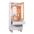 thumbnail image 3 of 5' x 2' Wooden Pooja Mandir with Doors for Home, 3 of 8