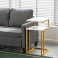 thumbnail image 5 of (42 x 35.5 x 71)cm C-Type Side Table Double-Layer Gold Marble Sticker, 5 of 23