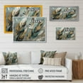 thumbnail image 4 of DESIGN ART Designart "Gold Feather Extravaganza I" Glam Feather Canvas Art Print 40 in. wide x 30 in. high, 4 of 5