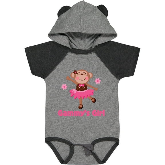 Inktastic Gammy's Girl Monkey Girls Baby Bodysuit