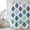 Blue, variant on Yellow Orange Moroccan Shower Curtain, Waterproof Shower Curtains for Bathroom, Vintage Boho Geometric Pattern Gray Washable Fabric Bathtub Curtain Set Bath Decor with 12 Hooks 48"x72"