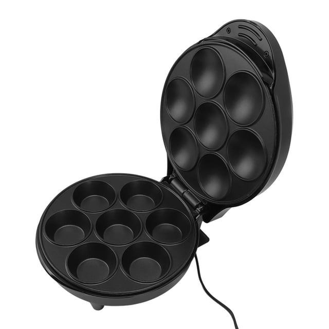 Máquina para hacer pasteles Housewares 110 V Enchufe de EE. UU. 1200 W 7 agujeros Negro Housewares Máquina para hacer cake pops para cupcakes Muffins Bollos de canela