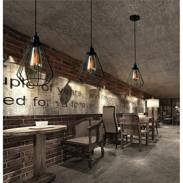 Warehouse of Tiffany Lainie 1-light Black Adjustable Cord 7-inch Edison Pendant Lamp with Bulb - 8' x 7' x 9'