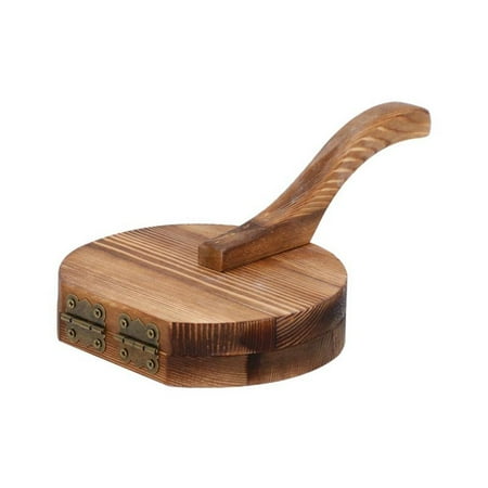 

Natural DIY Wooden Tortilla Press Press Type Pastry Tools Dumpling Skin Mold Dumpling Skin Maker Dumpling Artifact Kitchen Gadget BROWN ROUND