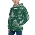 thumbnail image 2 of Kll Unisex Kids Boys Girls Hooded Pocket Pullover Hoodies-Christmas Trees, 2 of 9