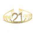 thumbnail image 1 of Jumpingount Diadema para fiesta de cumpleaños, accesorios de decoración para celebración, adorno de ropa elegante, suministros para fiestas, tocado, Accesorio para el cabello Dorado(21) Jumpingount AP011163-04, 1 of 6