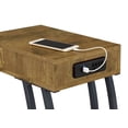 thumbnail image 3 of Troy 1-drawer C-Shaped Side Table Power Outlet Rustic Nutmeg, 3 of 5