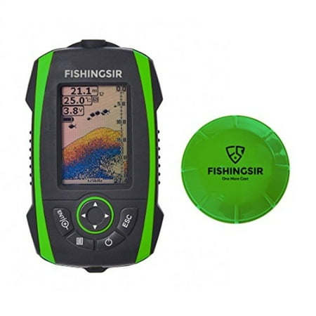 Wireless Portable Fish Finder Fishfinder with Sonar Sensor Transducer and 100M LCD colors Display