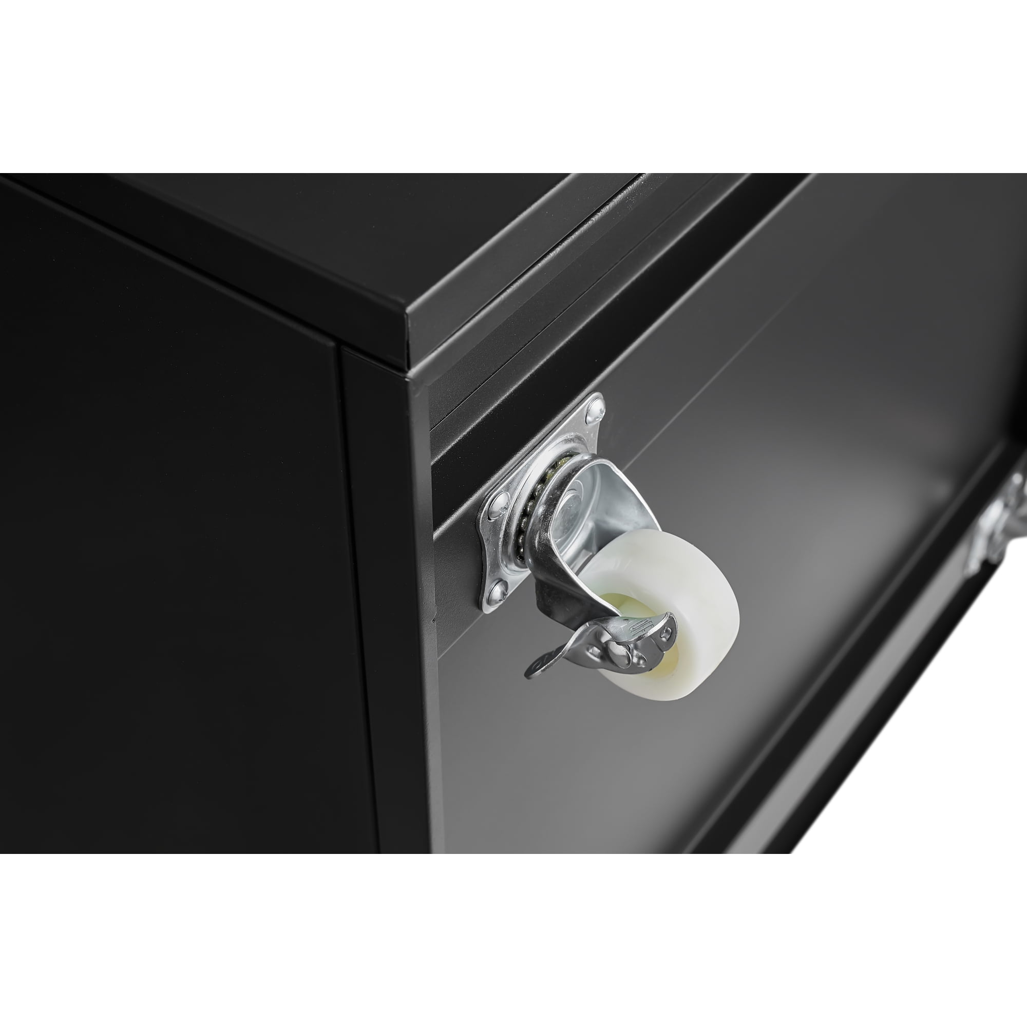 Metal File Cabinet with 2 Door,23.62" W Mobile Printer Tables Printer Stand with Adjustable Shelf for Home Office,Black