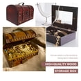 thumbnail image 4 of Toyvian 1Pc Antique Style Jewelry Box Dark Red Wood Storage Container for Dressing Table, 4 of 4