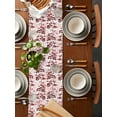 thumbnail image 2 of Red Fruit Table Runner 120 Inches Long for Dining Table Decor,Vintage Plant Nature Botanical Flower Floral Burlap Linen Farmhouse Table Runner Coffee Table Runners Dresser for Kitchen Party Holiday, 2 of 8