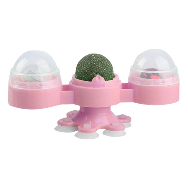 Juguete giratorio para gatos 360 luces de bos de hierba gatera Rosado Yuyangstore
