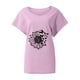 thumbnail image 3 of Gibobby Camisetas Mujer Manga Corta Camiseta estampada suelta casual cuello redondo manga corta camiseta mujer(Rojo,XL), 3 of 4