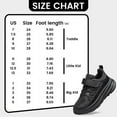 thumbnail image 3 of vibdiv Boys Girls Shoes Kids Sneakers Unisex Breathable Running Lightweight Shoes All Black Big kid Size 3, 3 of 9