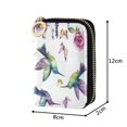 thumbnail image 4 of PU Leather Zip Card Holder Women's Card Case Zipper Card Case Compact & Lightweight Whimsical Watercolor Painting, 4 of 7