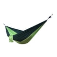thumbnail image 2 of Hamaca doble portátil de nailon con paracaídas para acampar con 2 piezas Verde oscuro y verde hierba, 2 of 9