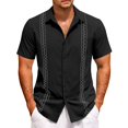 thumbnail image 2 of Men’s Short Sleeve Button Casual Shirt Beach Summer Everyday Top, 2 of 4