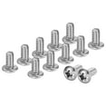 thumbnail image 1 of Uxcell 50-Pack 8-32x5/16 Tornillos de máquina de cabeza plana de acero inoxidable 304, tornillos totalmente roscados para muebles, plateado, 1 of 7