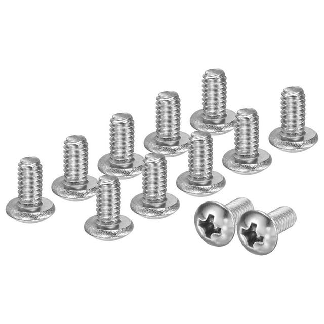 Uxcell 50-Pack 8-32x5/16 Tornillos de máquina de cabeza plana de acero inoxidable 304, tornillos totalmente roscados para muebles, plateado