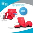 thumbnail image 4 of Recliner Stadium Seat for Bleachers, Benches, Lawns, Backyard, Camping & Beach – Padded Sport Chair, Cushion Backs & Armrest – 6 Reclining Positions – Portable Carry Straps – Red, 4 of 9
