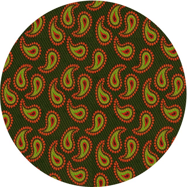 Ahgly Company Tapis d'Intérieur Rond Lavable en Machine Vert Olive Transitionnel, 7 Pieds Rond