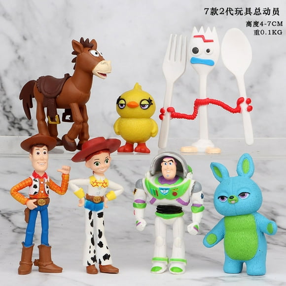 Toy Story model toys Bass Hoodie Tress Fork Rabbit Pony Car Ornaments Gift Doll