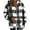 Black, variant on Fashion Plaid Botton Jackets for Womens 2024 Plus Size Straight Cardigan Button Pocket Coat